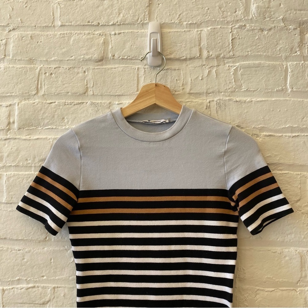 T By Alexander Wang || Engineered Stripe T-Shirt … - image 3